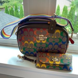 Coach camera bag and sunglasses case